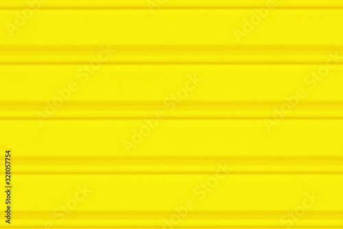 Horizontal line texture metal sheet yellow colour. Graphic resource. Copy space for text.