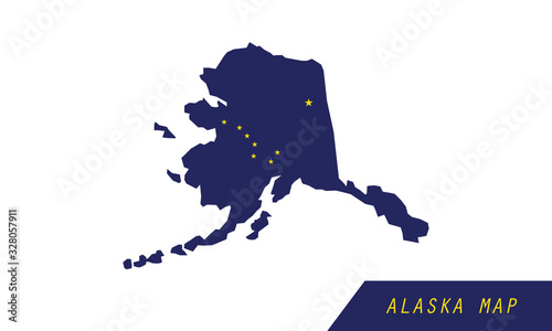 Alaska map outline national borders country shape state 