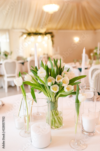 beautiful wedding decor, restaurant, ceremony