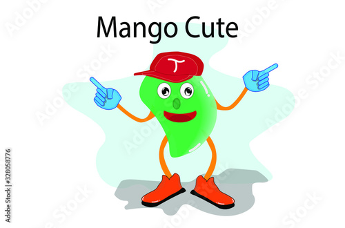 Lovely Mango Icon Vector On White Background.