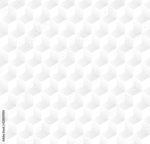 Fototapeta Naklejka Na Ścianę i Meble -  Abstract cube pattern background, White 3d box seamless background, Vector.