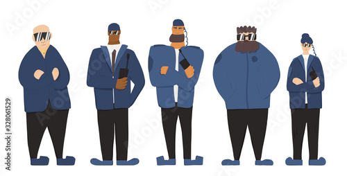 Security guard  man person concept. Vector design