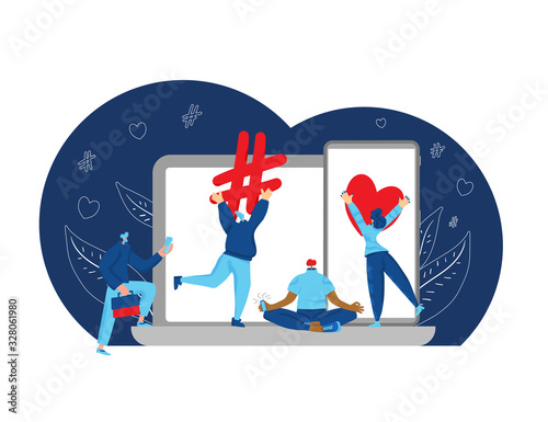 Work life balance concept. Vector human character.
