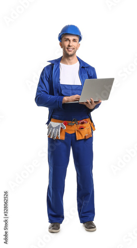 Handsome male worker with l...