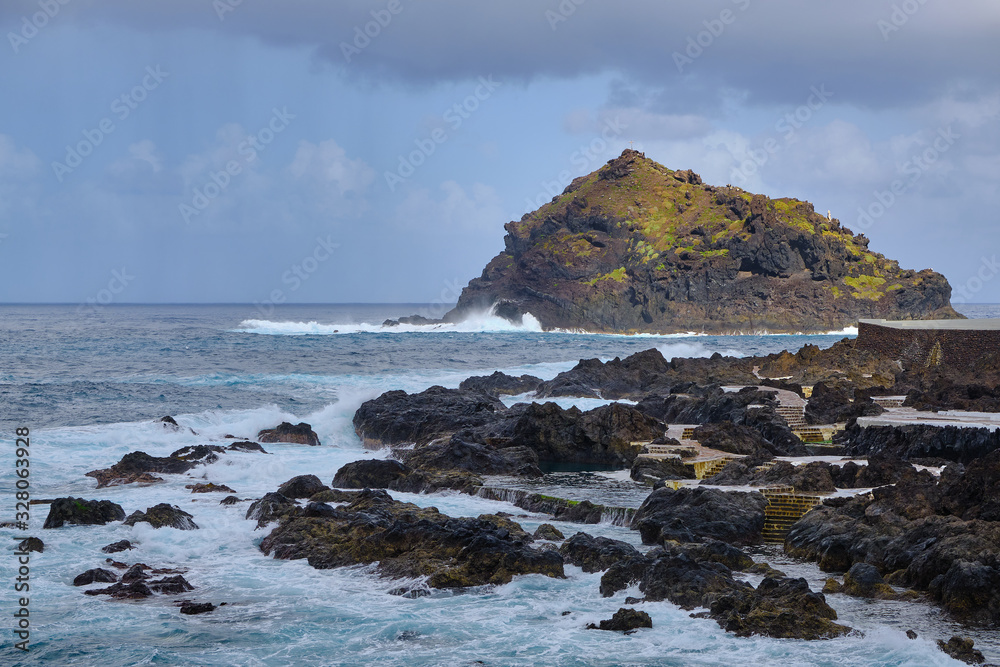 Natural pools in the village of Garachico on the canary island, Tenerife