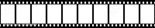 Black and white camera film template. The rounded corners of the frame. Vector illustration.
