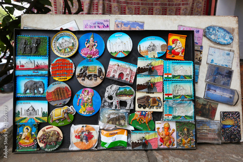 Artifacts, sovernirs and post cards for sale, Jaipur, Rajasthan, India