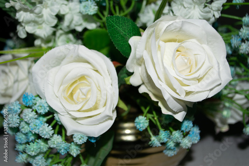 bouquet of white roses