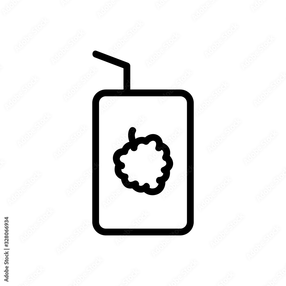 Raspberry juice fresh vector icon. Thin line sign. Isolated contour symbol illustration Raspberry juice fresh vector icon. Thin line sign. Isolated contour symbol illustration
