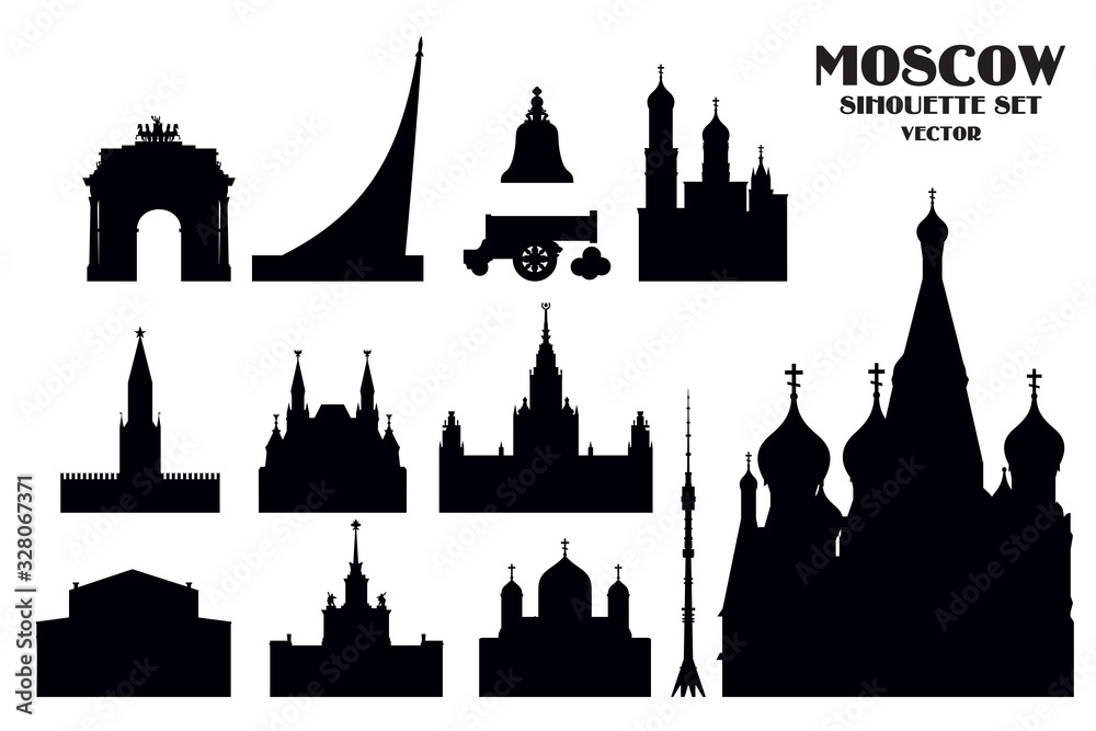 Moscow Skyline silhouette 5