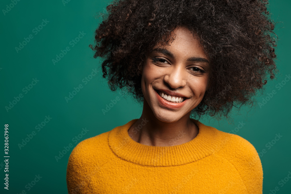 Portrait of a smiling young african woman Portrait of a smiling young african woman
