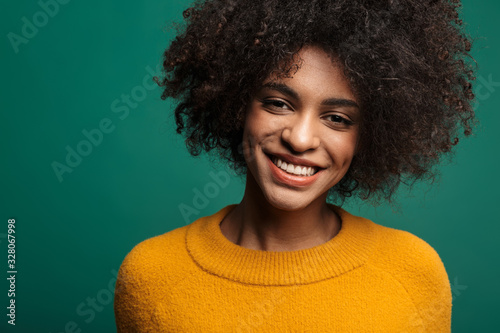 Portrait of a smiling young african woman
