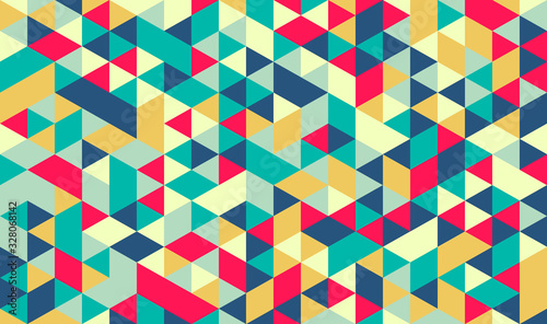 Geometric Background with Colorful Triangles