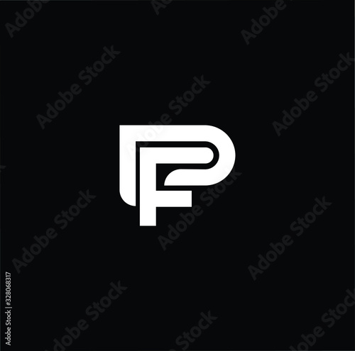 Initial based modern and minimal Logo. PF FP letter trendy fonts monogram icon symbol. Universal professional elegant luxury alphabet vector design