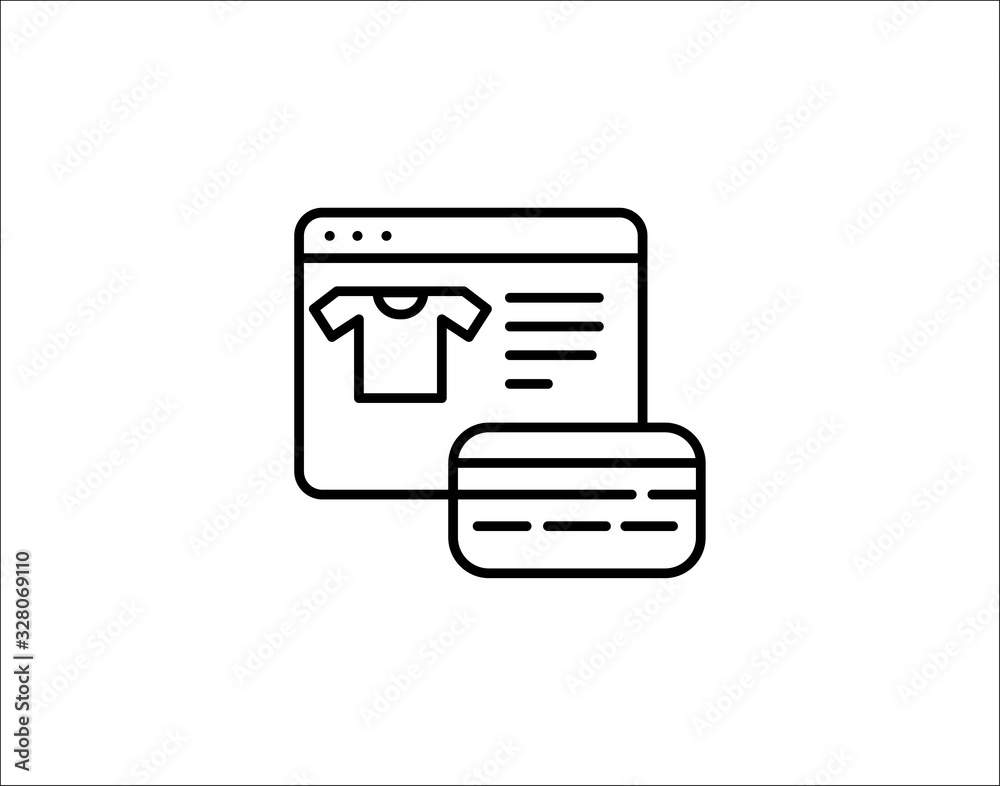 Online payment method icon for web and mobile apps Online payment method icon for web and mobile apps