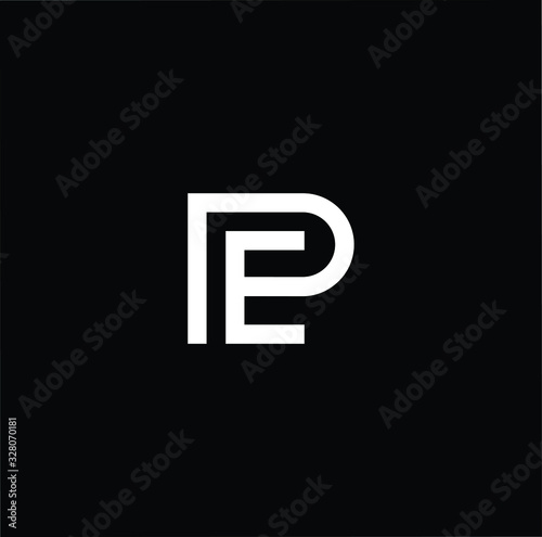 Initial based modern and minimal Logo. PE EP letter trendy fonts monogram icon symbol. Universal professional elegant luxury alphabet vector design
