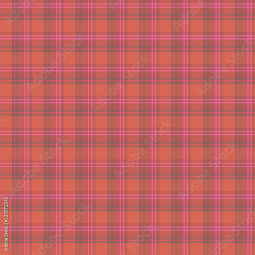 Seamless pattern in marvelous red, pink and brown colors for plaid, fabric, textile, clothes, tablecloth and other things. Vector image.