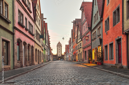 Fototapeta Naklejka Na Ścianę i Meble -  Beautiful Deutsch street of a small old provincial town