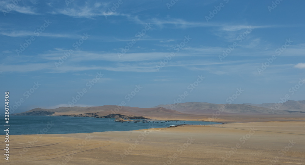 Paracas national park. Peru. Ocean and desert. Coast Paracas national park. Peru. Ocean and desert. Coast