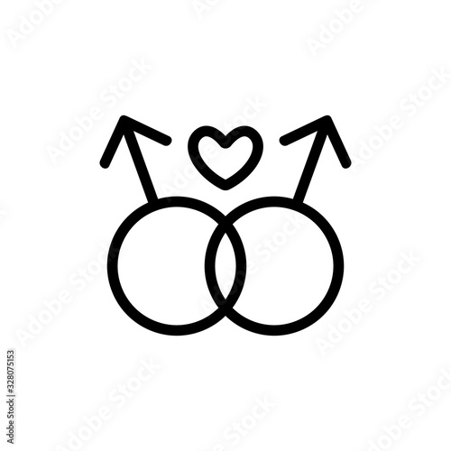 adult video icon vector. Thin line sign. Isolated contour symbol illustration