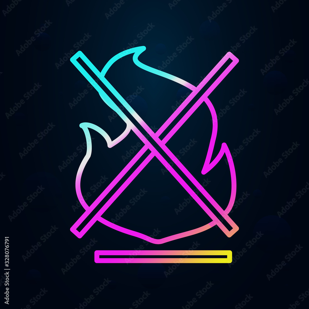 non-flammable sign in nolan style icon. Simple thin line, outline vector of cargo logistic icons for ui and ux, website or mobile application