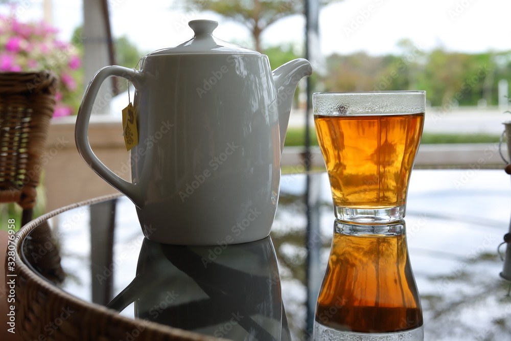 hot tea healthy drink put on table in the morning time hot tea healthy drink put on table in the morning time