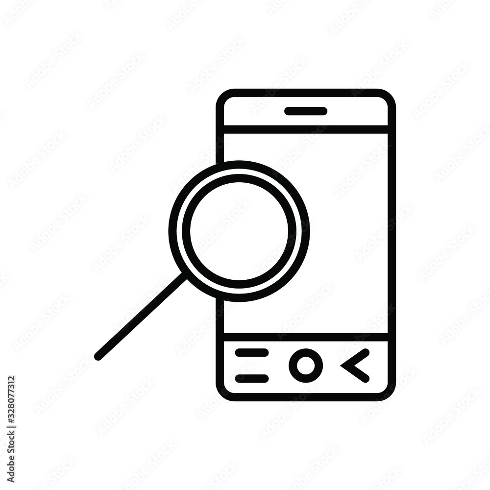 phone search Icon vector illustration phone search Icon vector illustration