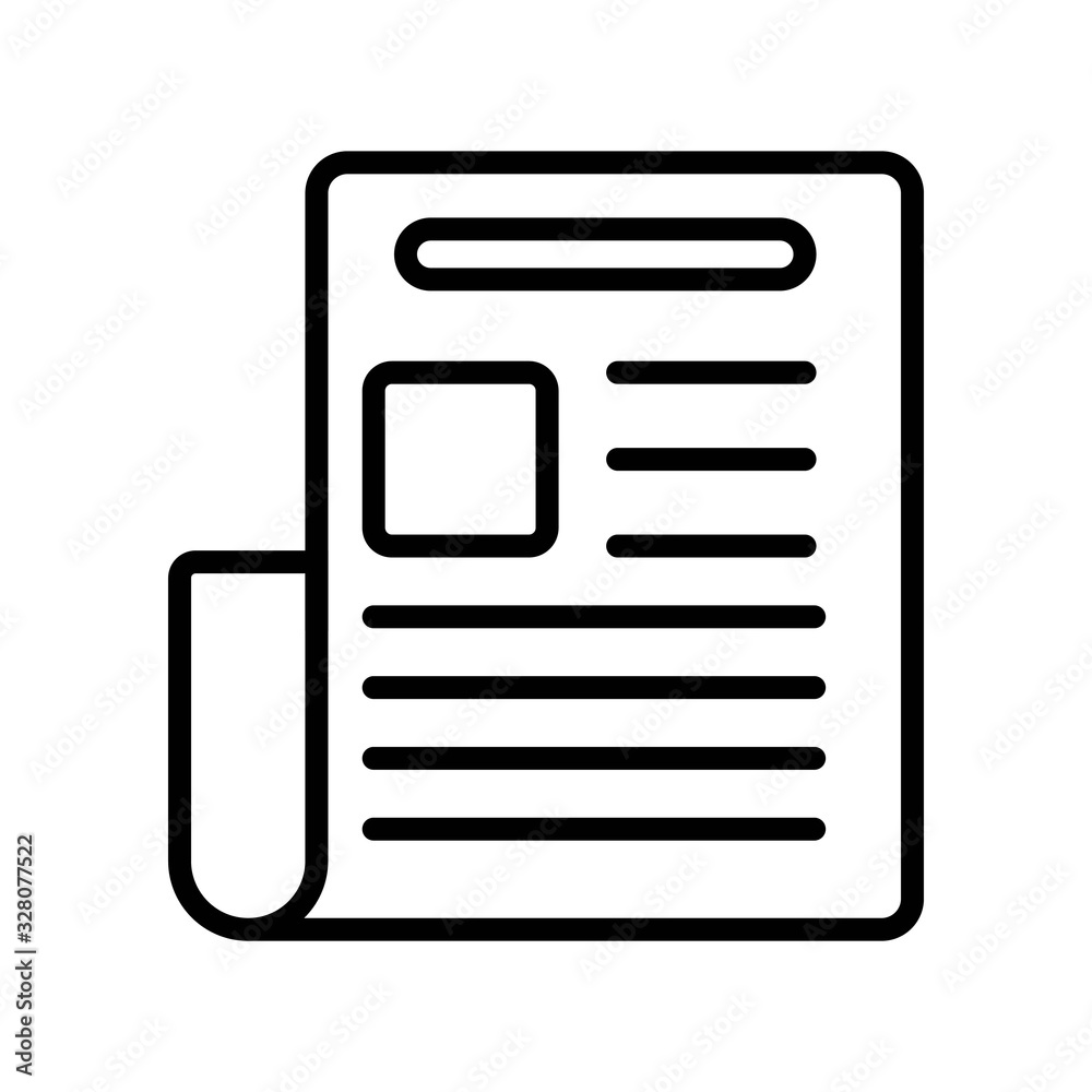 Newspaper icon vector illustration photo Newspaper icon vector illustration photo