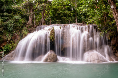 The beautiful waterfalls of Erawan National Park, Kanchanaburi province, Thailand © Marco Taliani