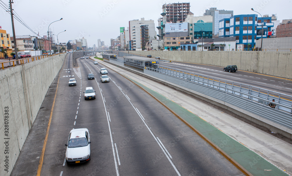 Highway in Lima Peru