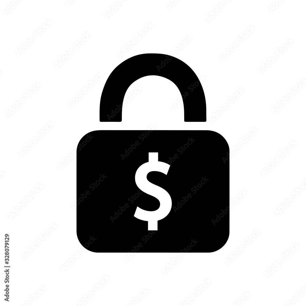 Fixed income or costs icon. Vector illustration symbol.