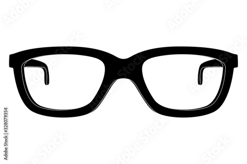 Glasses. Black outline icon