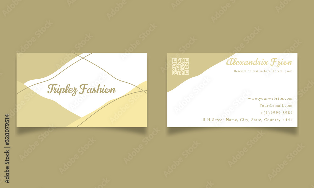 Fototapeta premium Template fashion corner brown Business card Minimalist vector
