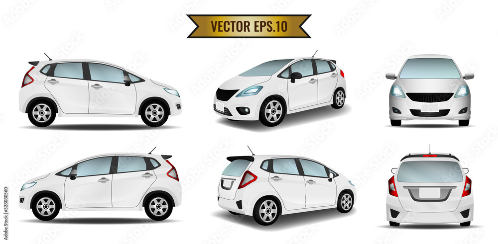 Car white isolate on the background. Ready to apply to your design. Vector illustration. Car white isolate on the background. Ready to apply to your design. Vector illustration.