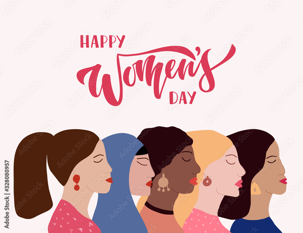 8 march holiday banner. Happy Women's day lettering. 8 march holiday banner. Happy Women's day lettering.