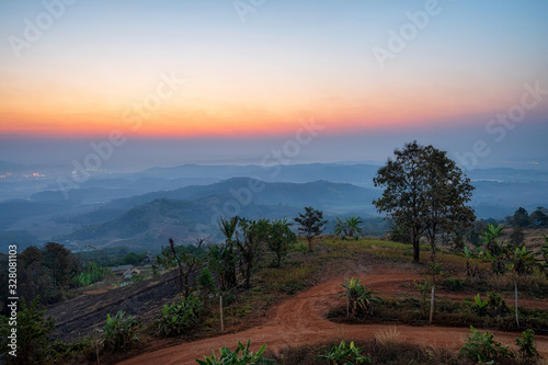 Doi Sako Viewpoint,in Chiang Rai,Thialand.