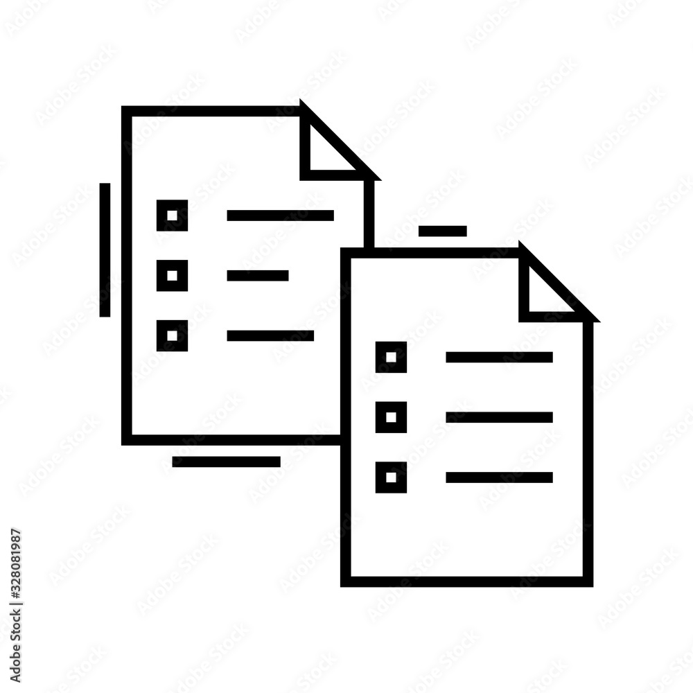 Wish lists line icon, concept sign, outline vector illustration, linear symbol. Wish lists line icon, concept sign, outline vector illustration, linear symbol.