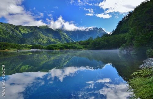 夏景色 信州 上高地 