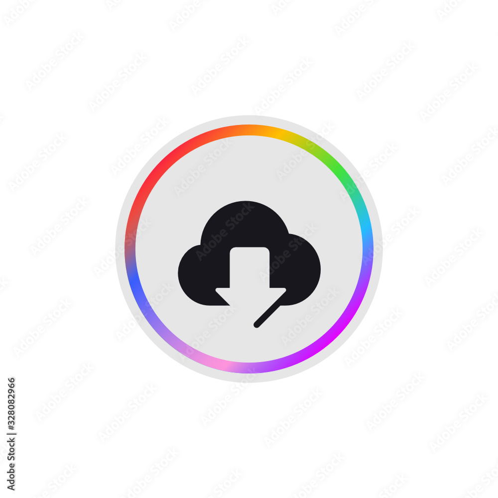 Cloud Download - Modern App Button Cloud Download - Modern App Button