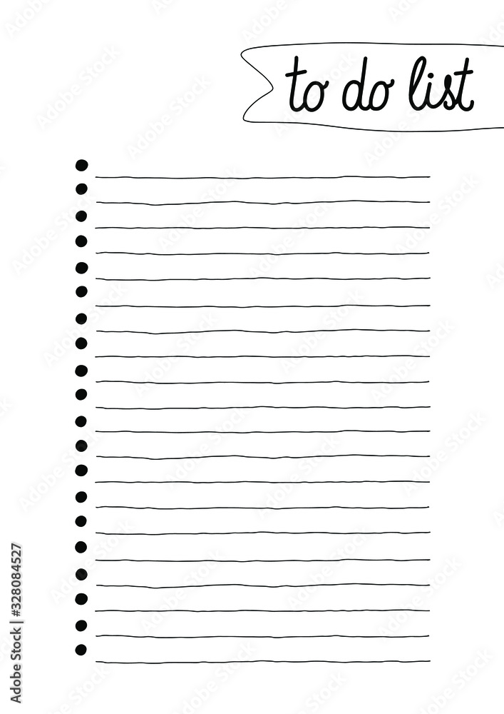 To do list for planner. Vector isolated outline hand drawn check to do list. A4 sheet proportion. To do list for planner. Vector isolated outline hand drawn check to do list. A4 sheet proportion.