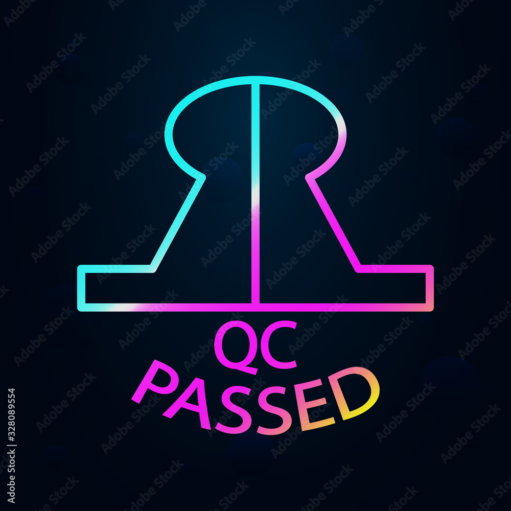 QS passed sign in nolan style icon. Simple thin line, outline vector of ...