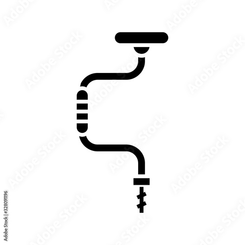 Pumbing pipe black icon, concept illustration, vector flat symbol, glyph sign. photo