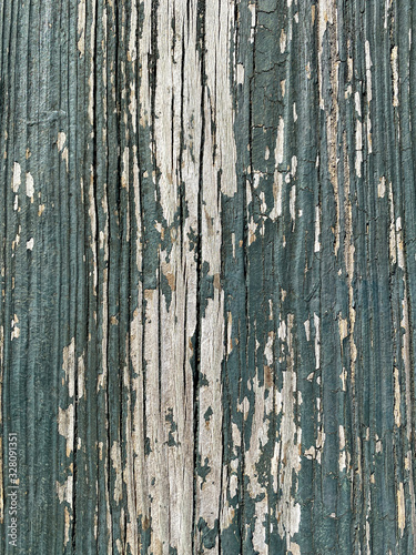 old green painted wood