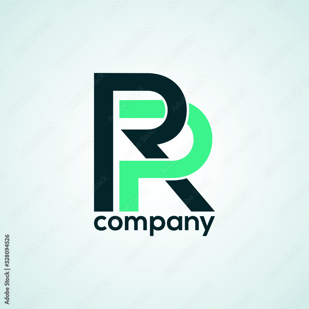 RP creative initial letter logo design