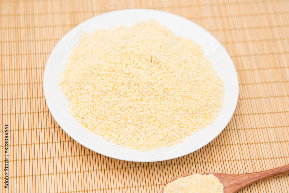 Cornmeal on the plate, Cornmeal on the plate,