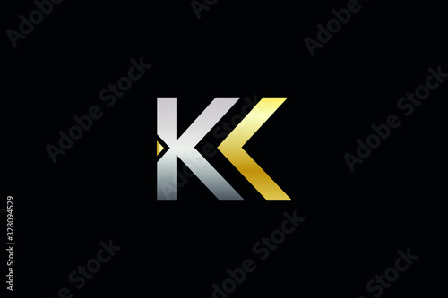 Free Download KK initial luxury royal logo design gold and silver - GFXLoad
