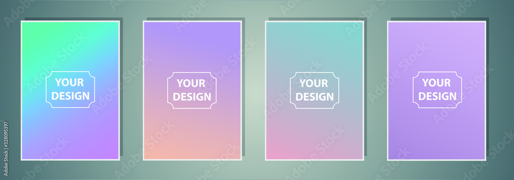 Set of abstract gradient banners. Minimal style color background. Template for wallpaper, mobile app, screen Set of abstract gradient banners. Minimal style color background. Template for wallpaper, mobile app, screen