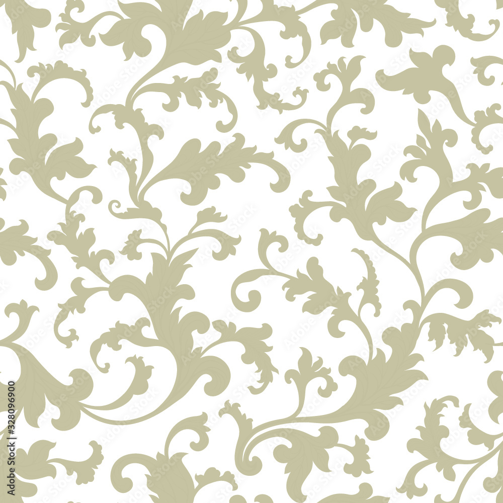 Floral seamless pattern. Flourish tiled oriental ethnic background. Classical ornament with fantastic leaves. Wonderland motives of the paintings of ancient Indian fabric patterns. Floral seamless pattern. Flourish tiled oriental ethnic background. Classical ornament with fantastic leaves. Wonderland motives of the paintings of ancient Indian fabric patterns.