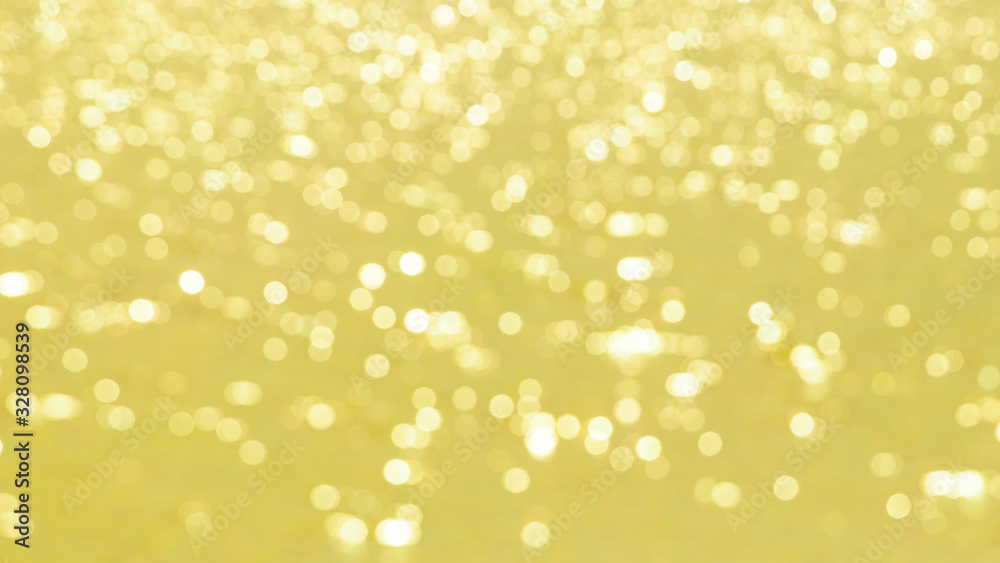 Abstract light yellow background with white bokeh_
