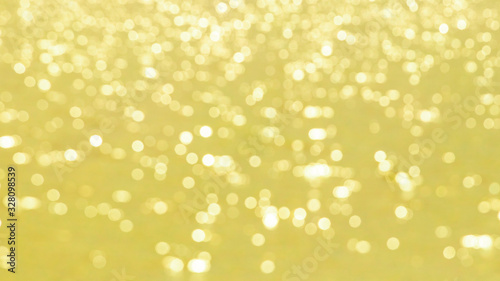 Abstract light yellow background with white bokeh_